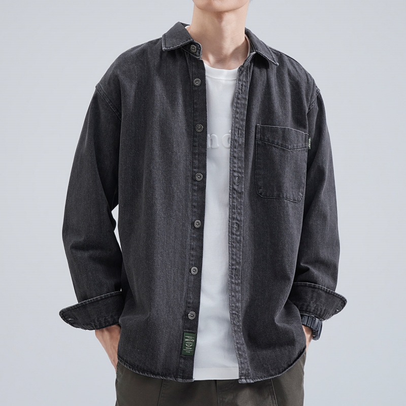 Denim Shirt Men's Long Sleeve  - Winter Clothing Pk ulasan dan harga