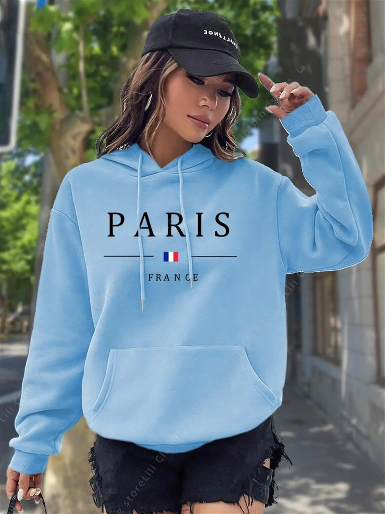 PARIS Graphic Letter Hoodies W - Winter Clothing Drawing ulasan dan harga